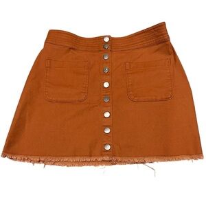 Madewell Red A-Line Mini Skirt Work